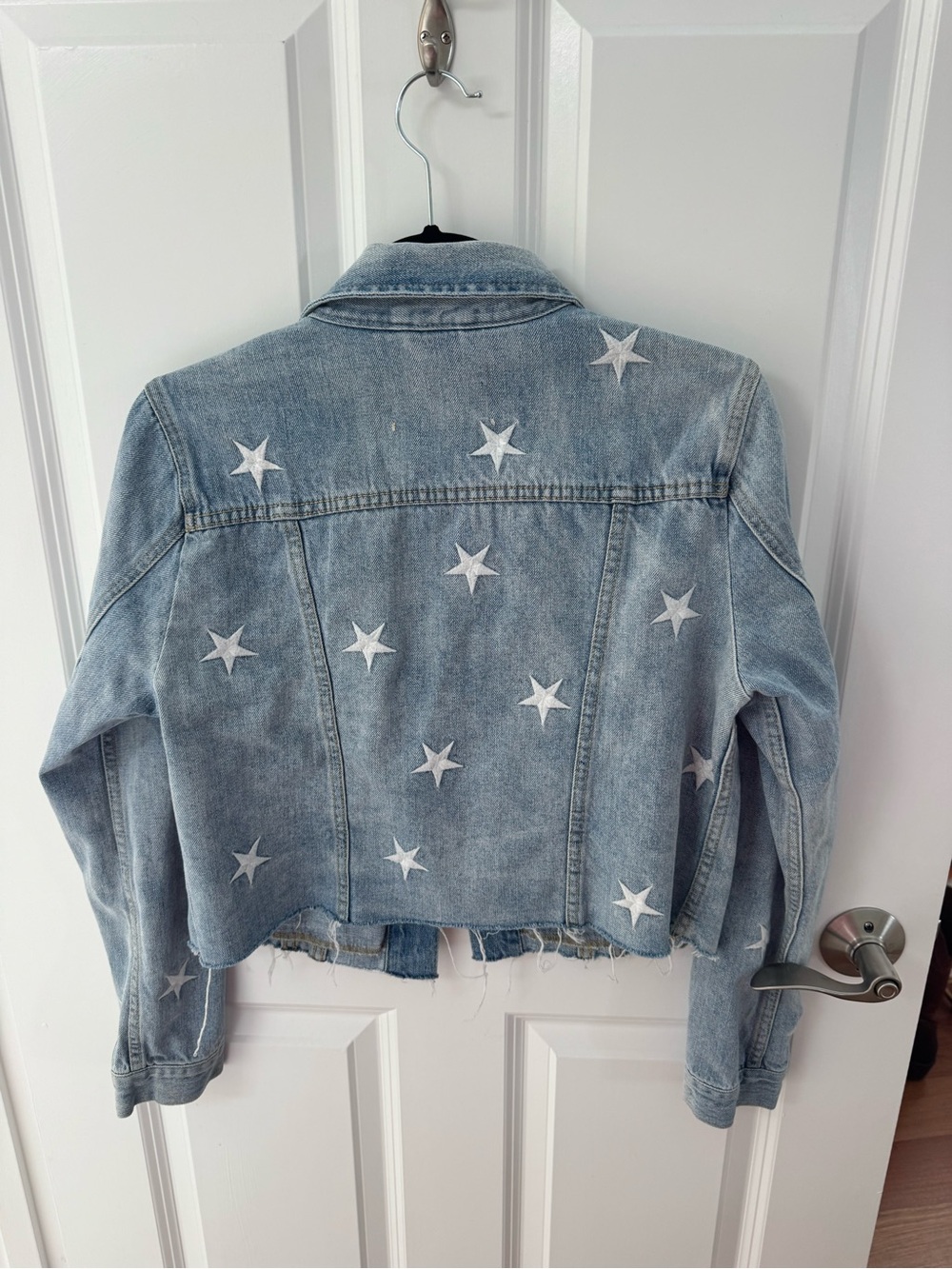 pistola Light Blue Denim Star Print Jean Jacket - Picture 2 of 4